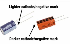 1 capacitor polarity markings