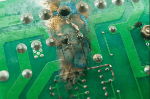 1 damaged circuit board