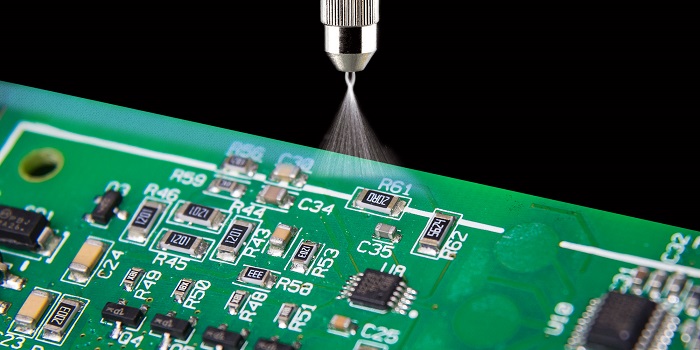 1 pcb with conformal coating layer