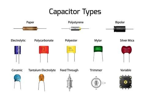 2 capacitors on pcb