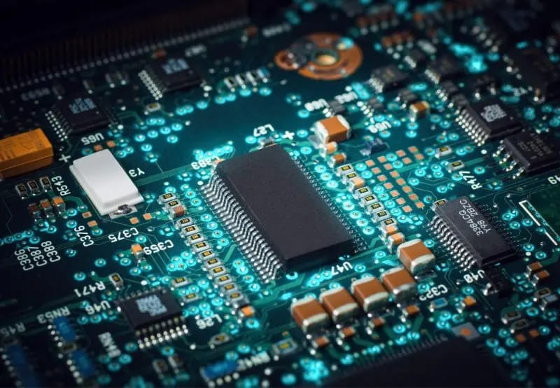 4 integrated circuit (ic) close up
