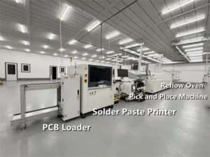 p10 reflow oven and pick and place machine setup.