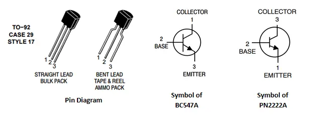 p3 npn transistor pinout