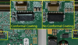 1 conformal coating applied on pcb