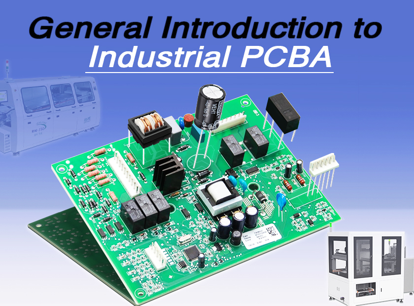 p1 industrial pcb with components and traces