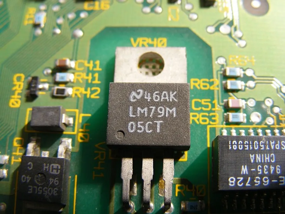 p5 transistors on a printed circuit board