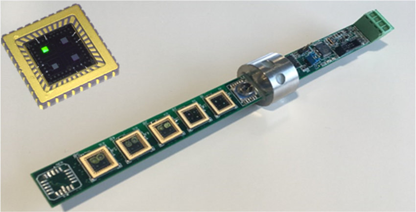 sensor on a printed circuit board