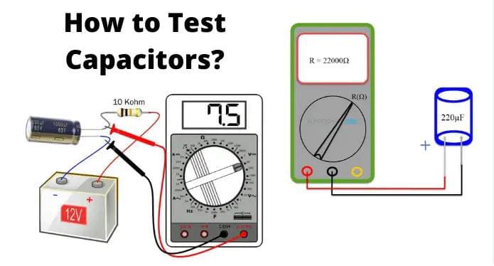 3 multimeter testing high voltage capacitor
