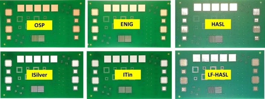 2 comparison of pcb surface finishes