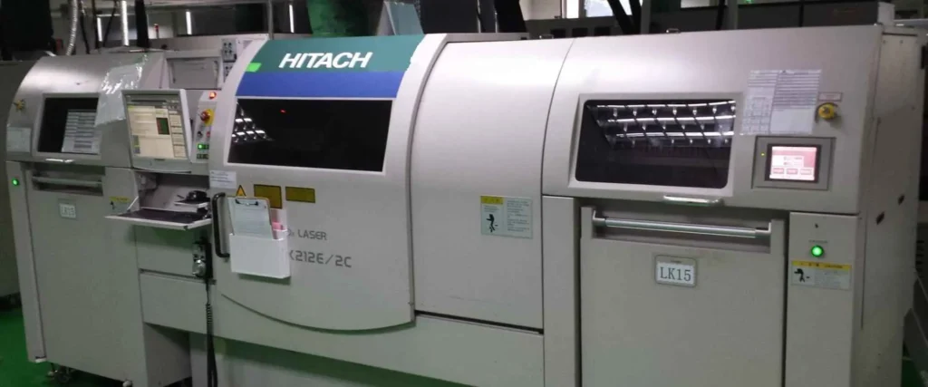 High-resolution image of a laser drilling machine used for microvias.