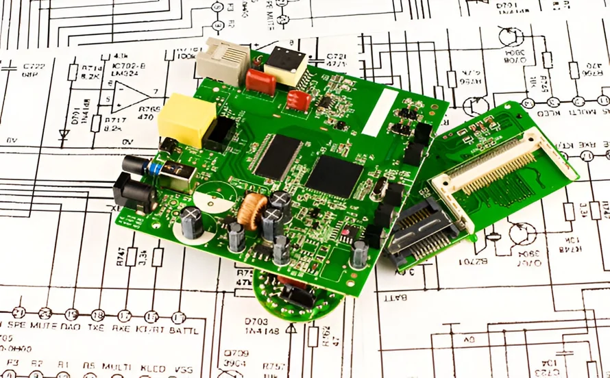 2 labeled diagram of a prototype pcb board