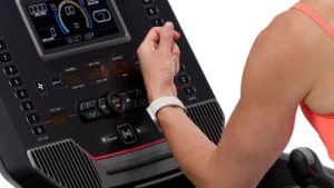 Decathlon smart fitness device used for prototype testing with custom PCBA