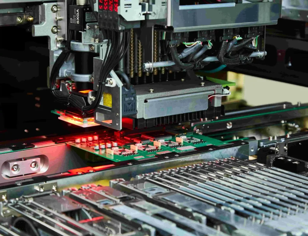 SMT pick and place machine for high-speed PCB assembly in electronics manufacturing