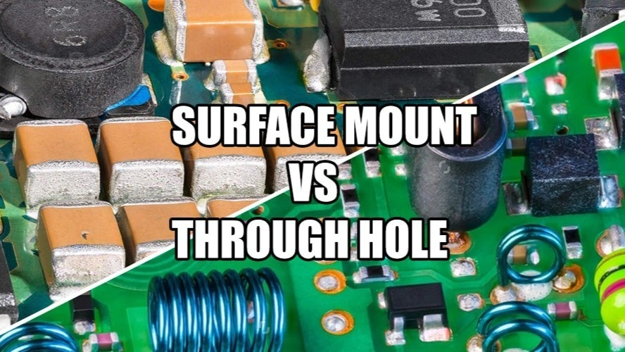 Surface-mount and through-hole PCB transformer components in power supply design