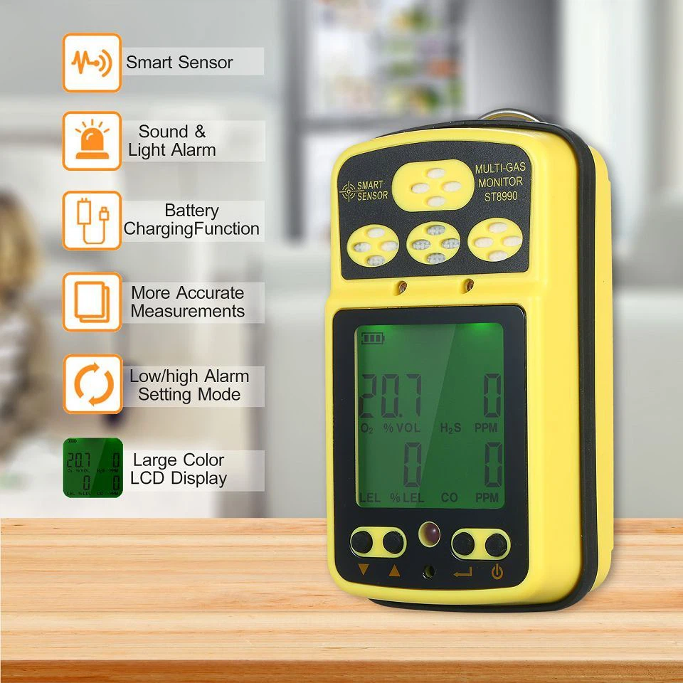 portable multi gas detector manufacturers industrial safety gas detection equipment