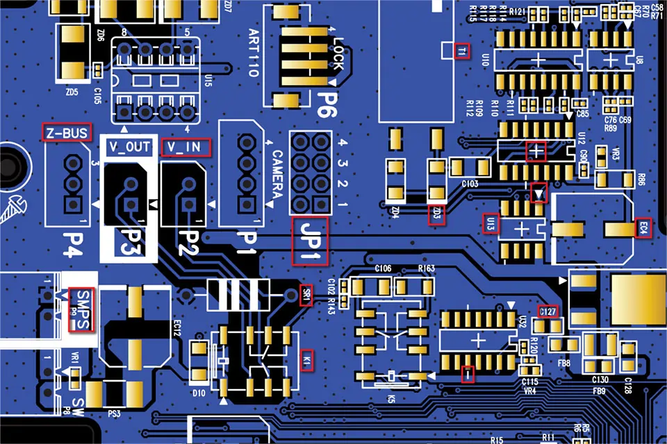 PCB assembly process using silkscreen for component placement and inspection
