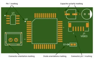 PCB silkscreen clearance rules and spacing design example