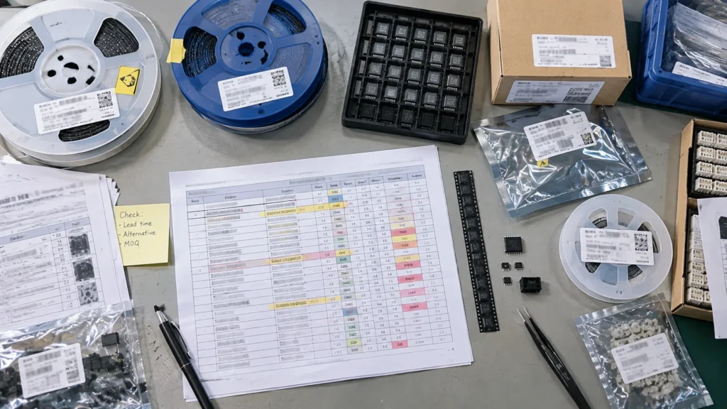 Electronic component reels and IC trays being reviewed for availability and lifecycle risk